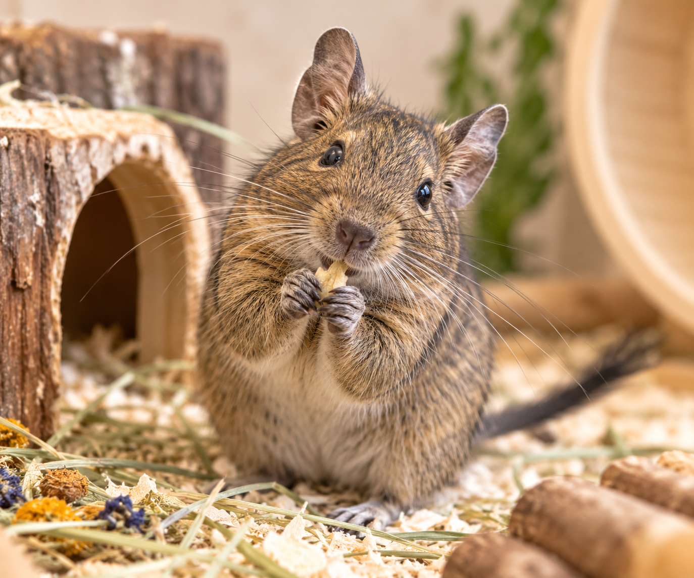 Degu del Cile: il piccolo roditore sociale che non ama gli zuccheri